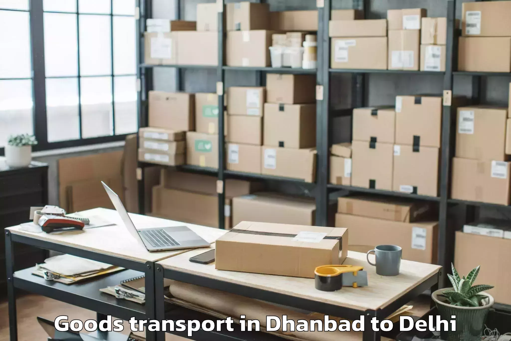 Leading Dhanbad to Pitampura Goods Transport Provider